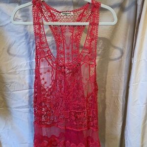 SOLD Lace layering top size large
